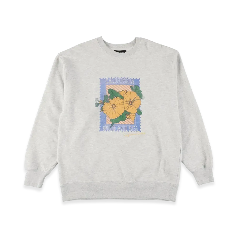 WIND AND SEA Flower Crewneck Sweatshirt "Ash"