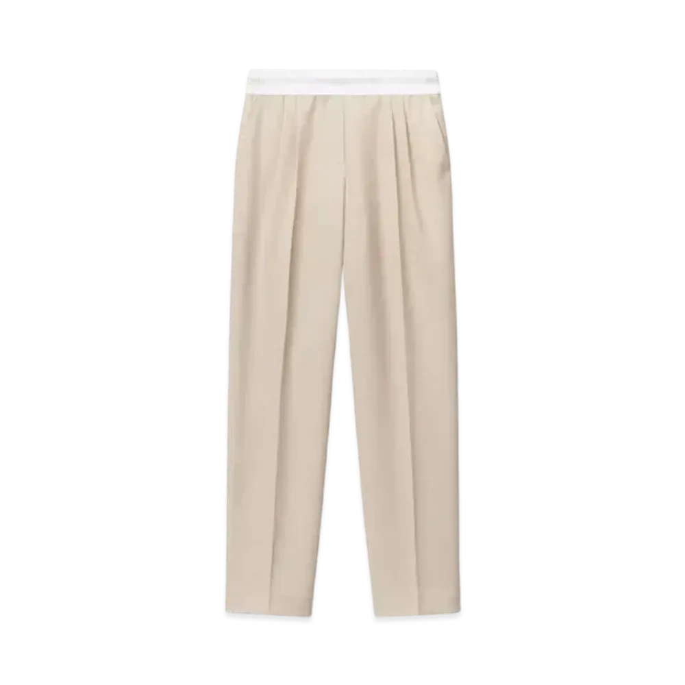 Alexander Wang Wool Tailoring Pleats Pants "Feather"