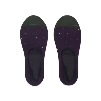 Paul Smith Multicolor Pin Dot Shoe-In Socks "DarkPurple"