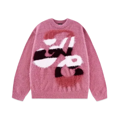 SPLR ANGEL Oversized Gradation Logo Knit "Pink"