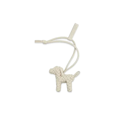 Bottega Veneta Dog Charm "Sea Salt"