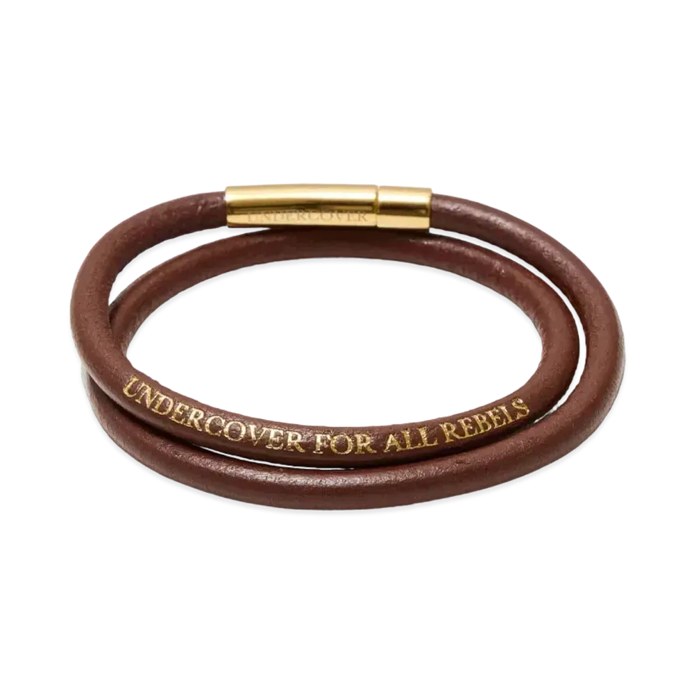 UNDERCOVER Cowhide Leather Bracelet "Brown"