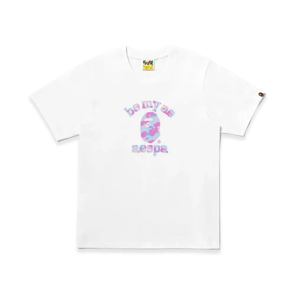 A BATHING APE x aespa Women's College Tee "White"