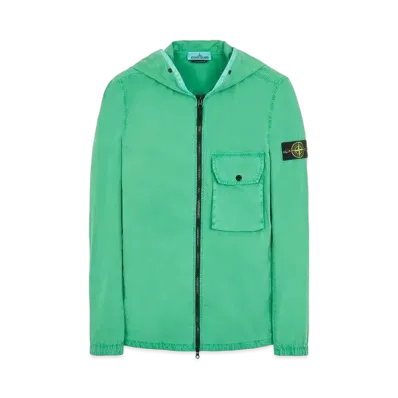 Stone Island 114WN BRUSHED COTTON CANVAS_'OLD' EFFECT "Green"