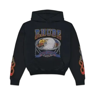 RHUDE Screaming Eagle Hoodie "Black"