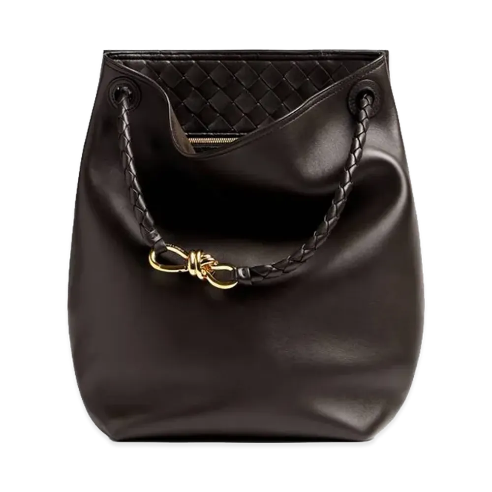 Bottega Veneta Andiamo Bucket "Fondente"
