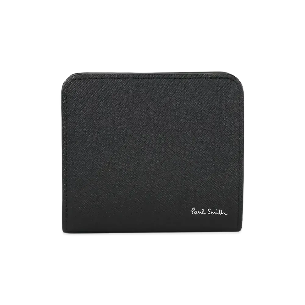 Paul Smith Bright Stripe Puller Bifold Wallet "Black"