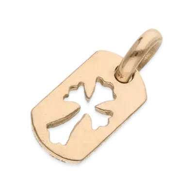 Chrome Hearts 22K Tiny Cut Out Cross Dog Tag "Gold"