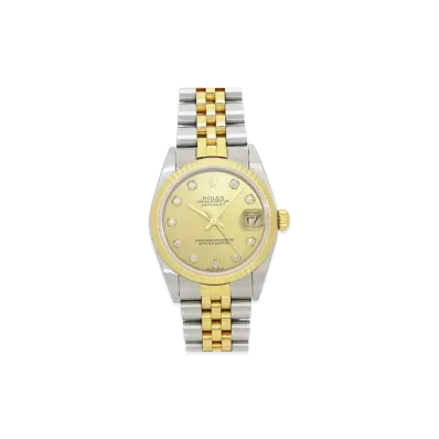 ROLEX Datejust 10P Diamonds "Champagne/Stainless Steel/Yellow Gold"