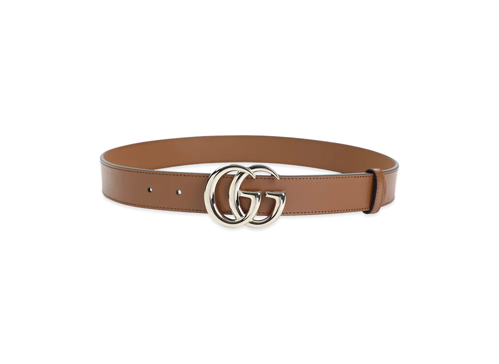 GUCCI Women's 3 cm GG Belt "Brown/Gold"