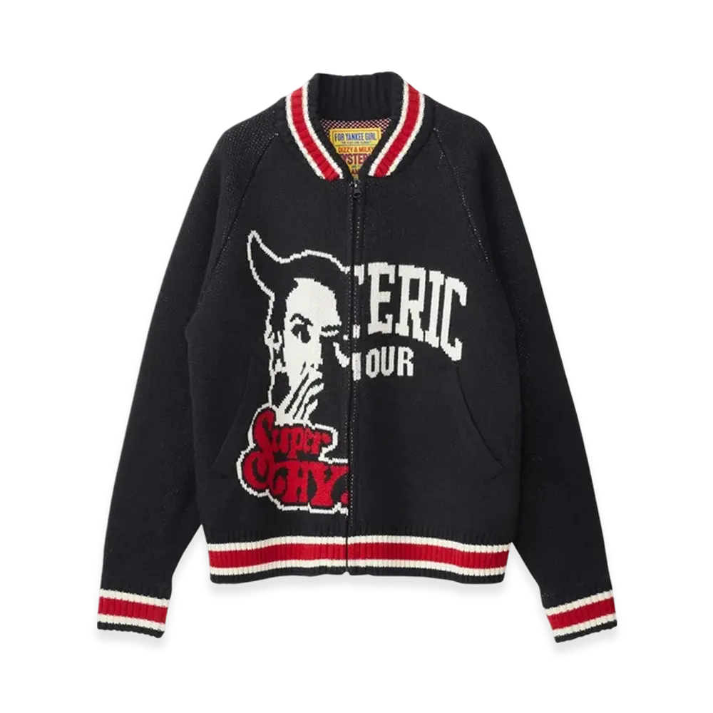 HYSTERIC GLAMOUR Super HYS Jacquard Oversized Jumper "Black"