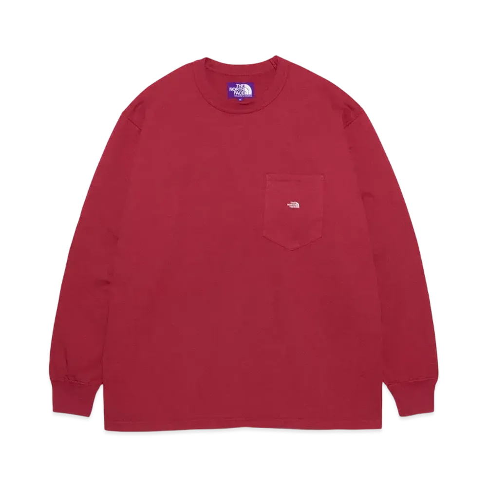 The North Face PURPLE LABEL 7oz Long Sleeve Pocket Tee "Crimson/Off White"