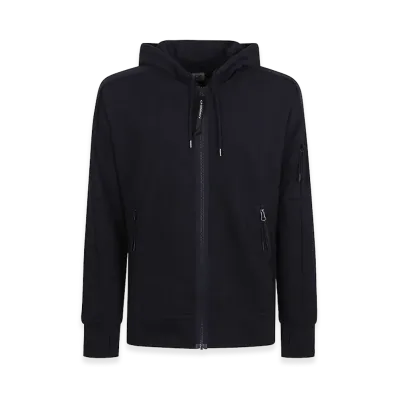 C.P. Company Diagonal Raised Fleece Full Zip Hooded Sweatshirt "Total Eclipse"