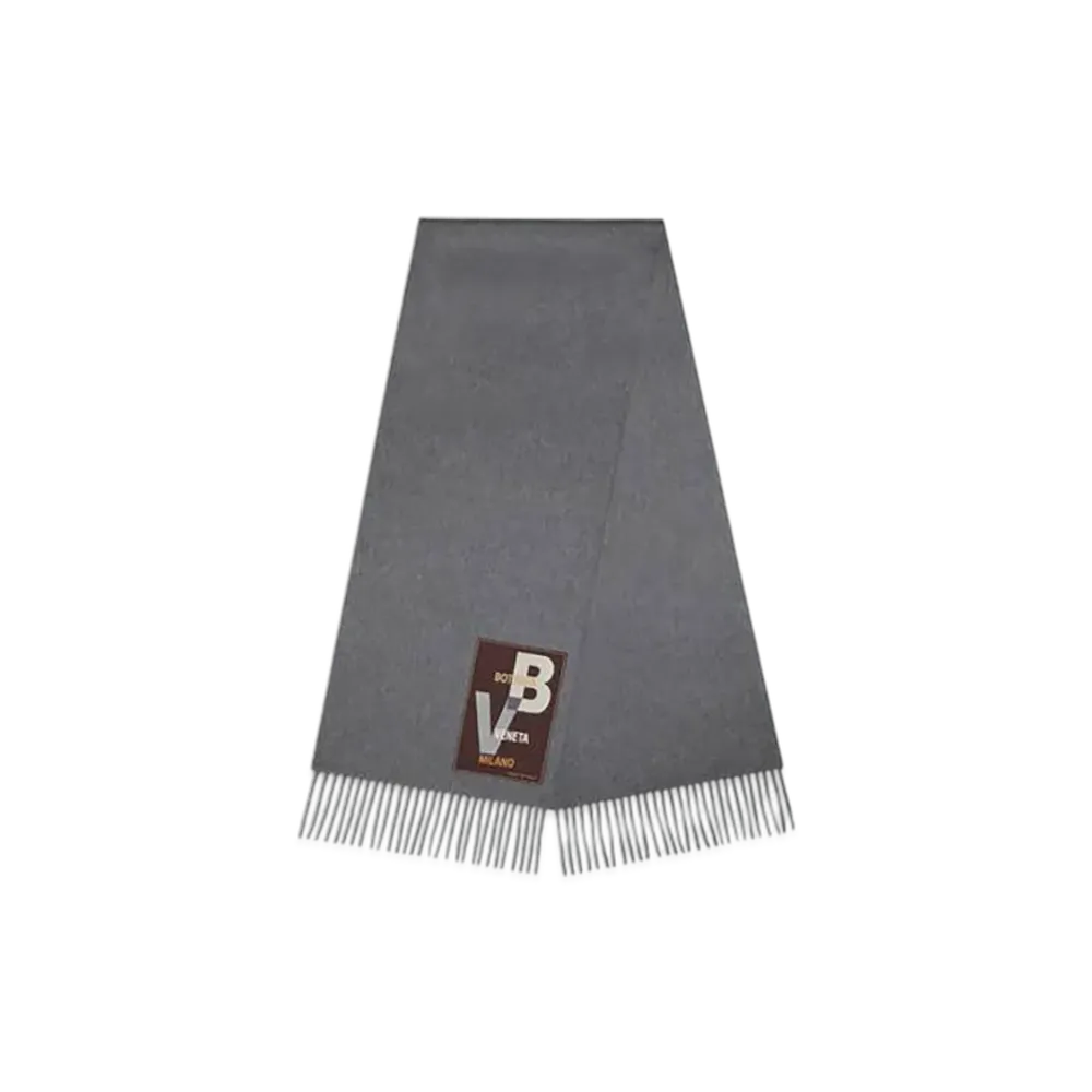 Bottega Veneta Cashmere Scarf "Grey Melange"