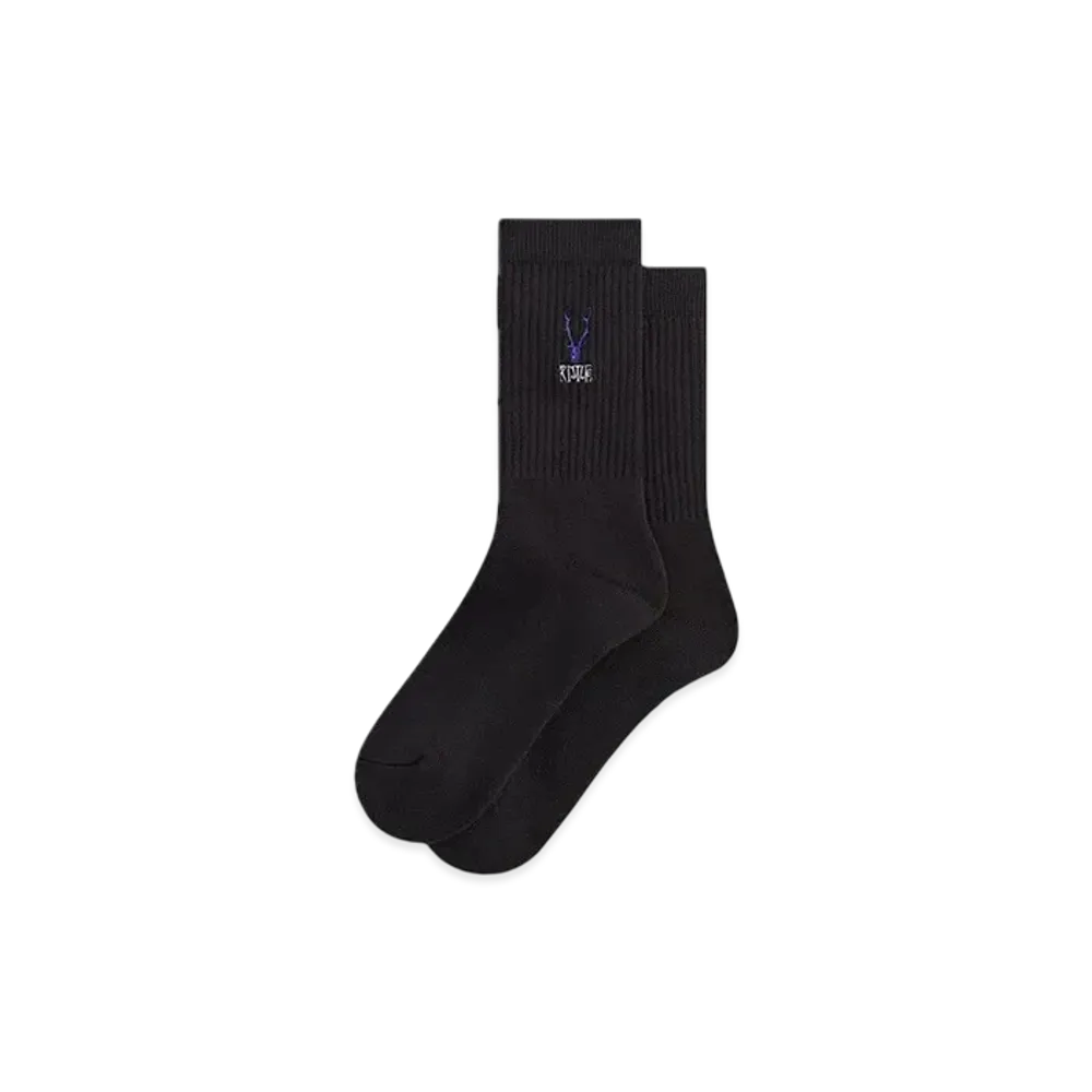 Kith x South2 West8 for Columbia Embroidered Logo Crew Socks "Black"