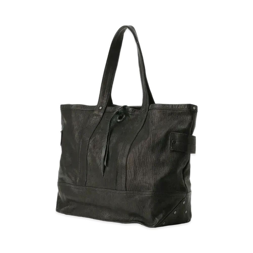 Yohji Yamamoto Pour Homme WASHED GOAT TOTE BAG "Black"