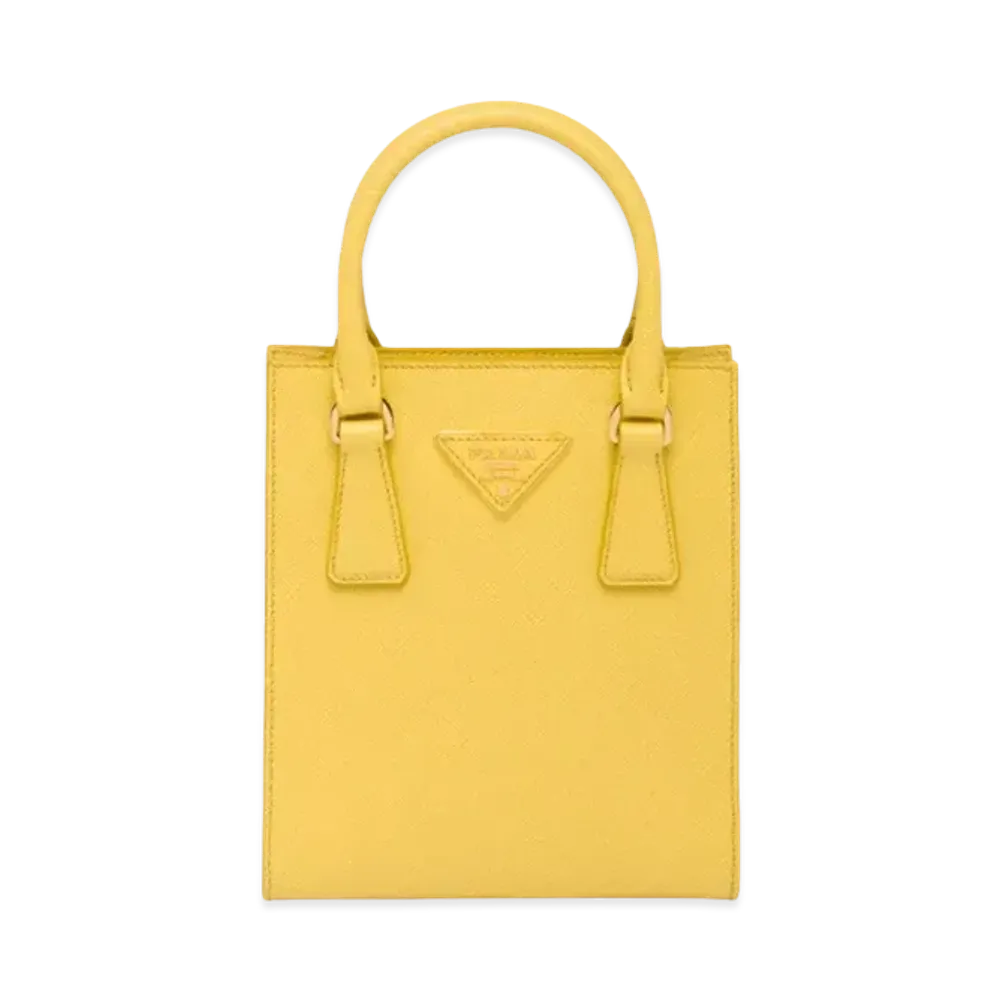 PRADA Saffiano Leather Handbag "Sunny Yellow"