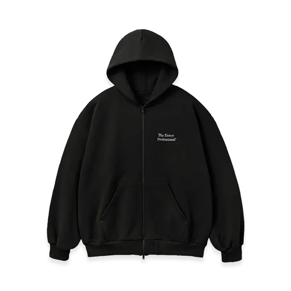 ENNOY Double Zip Hoodie "Black"