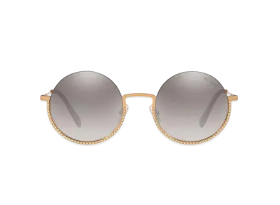 MIU MIU Societe Eyewear "Silver Mirror Dark Gray/Light Blue Gradient Lens"
