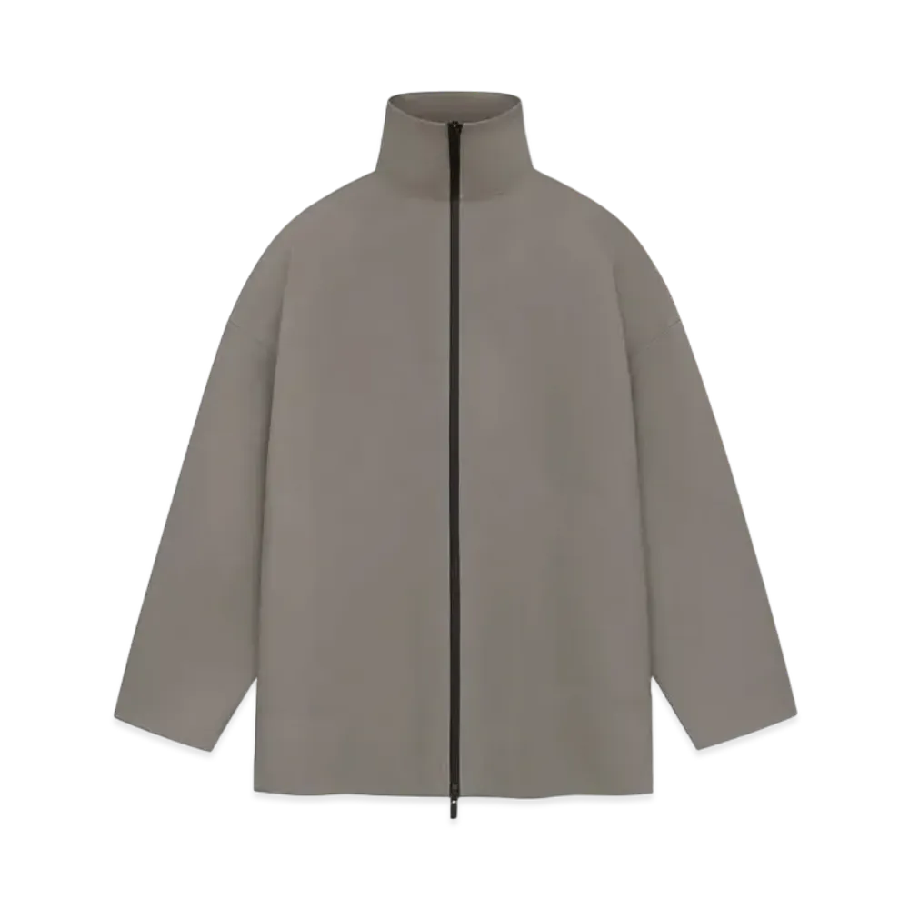 FEAR OF GOD ESSENTIALS Rubberized High Neck Jacket "Wood"