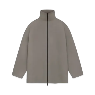 FEAR OF GOD ESSENTIALS Rubberized High Neck Jacket "Wood"