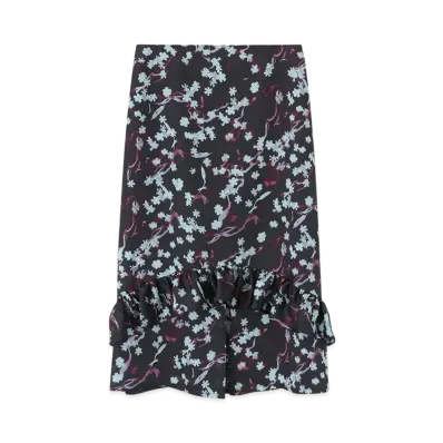 Paul Smith Women's Wetlands Floral Skirt "Black"