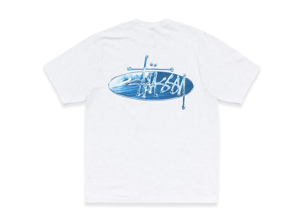 Stussy Wave Oval Tee "Ash Heather"
