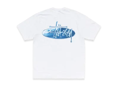 Stussy Wave Oval Tee "Ash Heather"