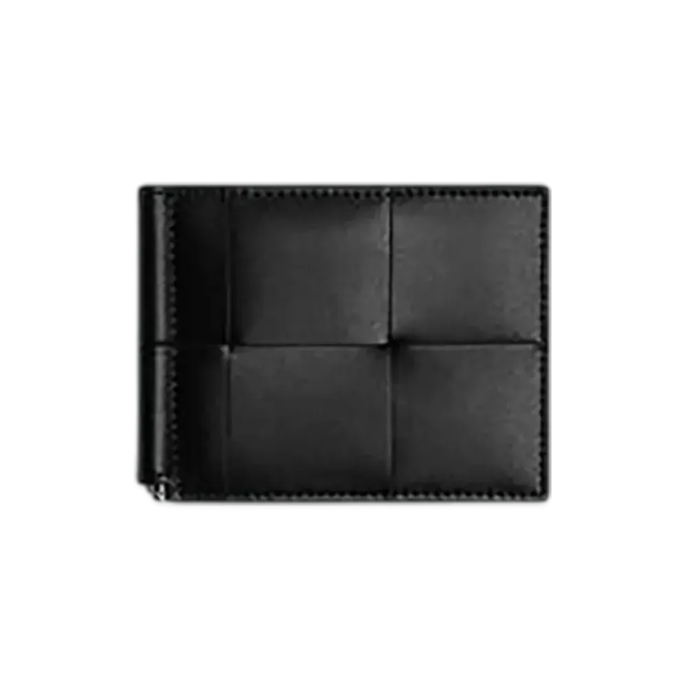 Bottega Veneta Cassette Money Clip Bifold Wallet "Black"