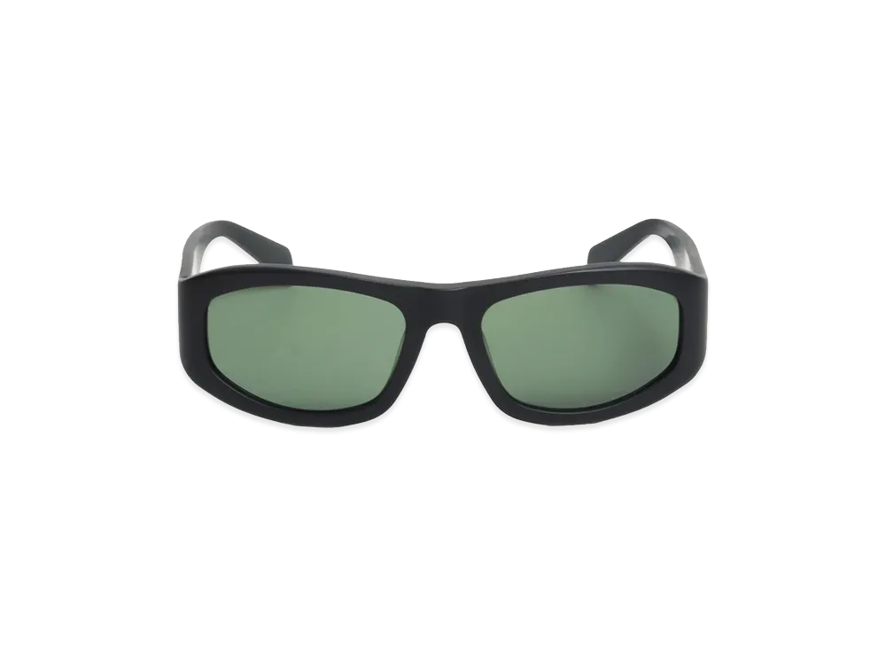 Stussy Landon Sunglasses "Matte Black/Green Lens"