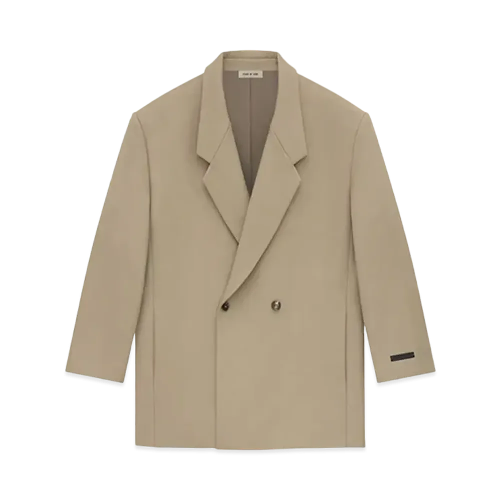 FEAR OF GOD ESSENTIALS Weighted Twill Relaxed Blazer "Dune"