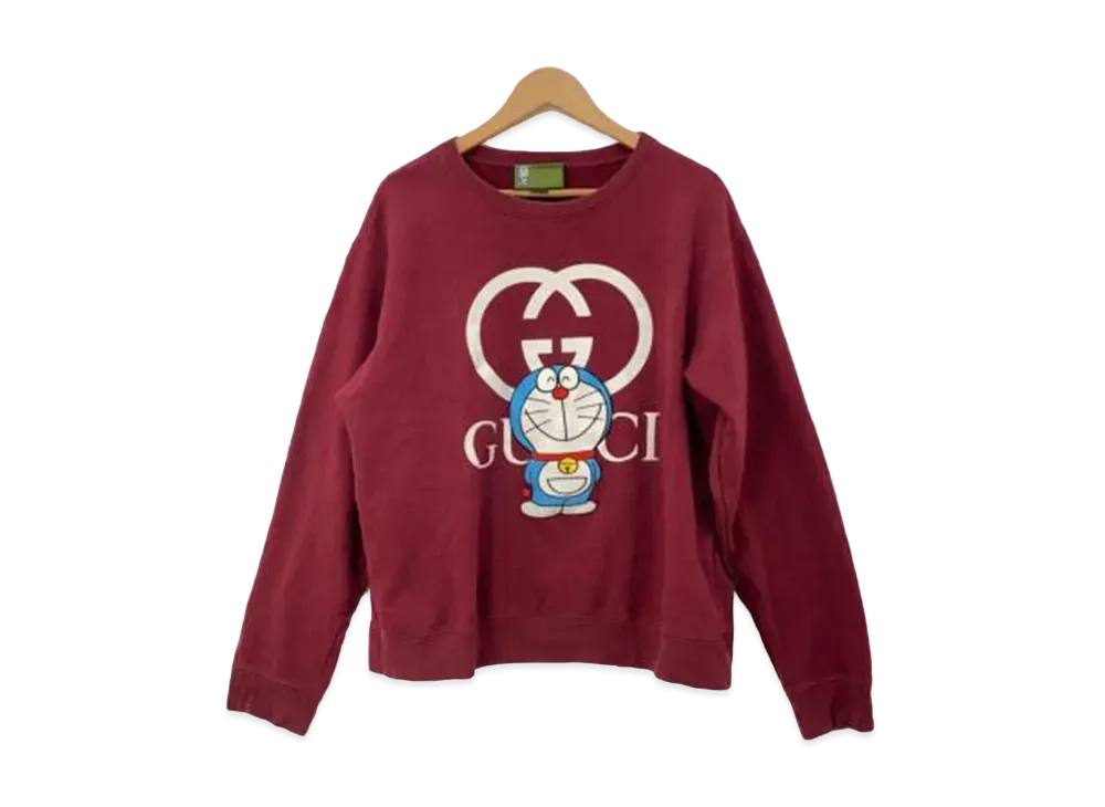 GUCCI x Doraemon Crewneck Sweatshirt "Bordeaux"