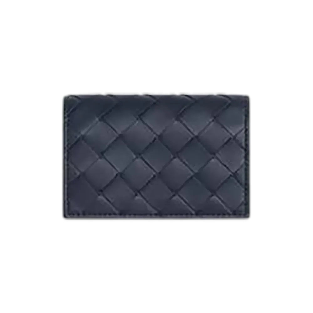 Bottega Veneta Intrecciato Business Card Case "Abyss/Cypress"