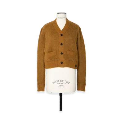 sacai S Mohair Knit Cardigan "Camel"