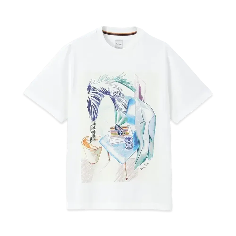 Paul Smith Still Life Painting Short Sleeve Tee "White"