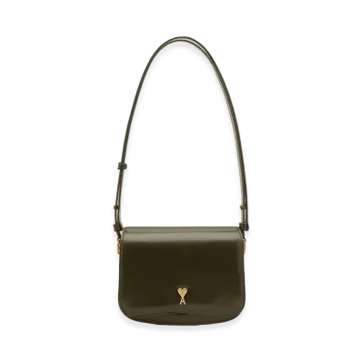 AMI PARIS Cow Leather Paris Paris Bag "Green"