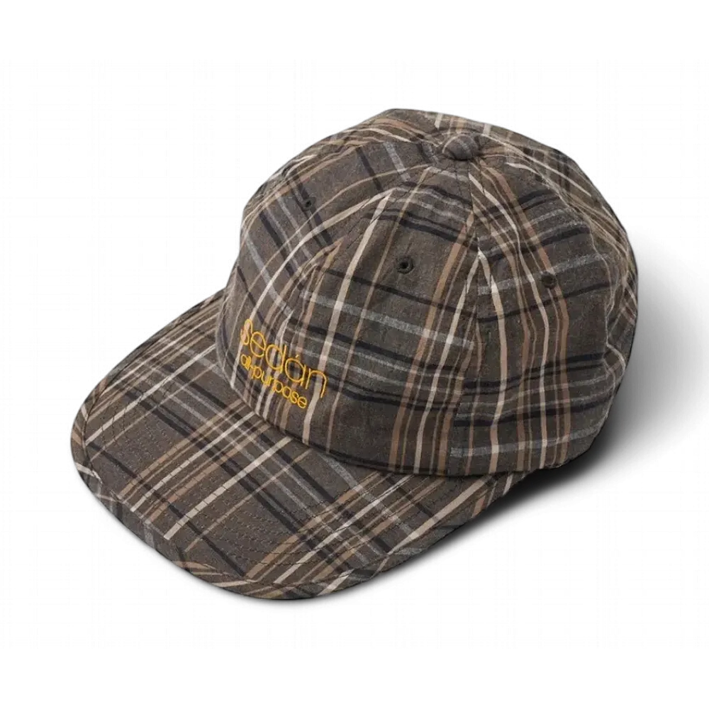 SEDAN ALL-PURPOSE Classic Logo Madras Plaid Cap "Black Plaid"