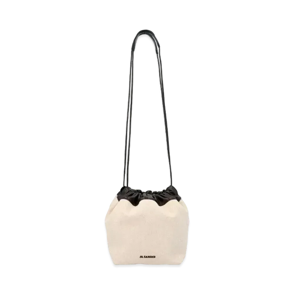 Jil Sander Drawstring Crossbody Small "White"