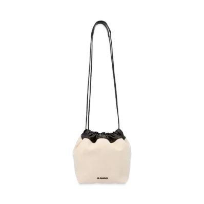 Jil Sander Drawstring Crossbody Small "White"