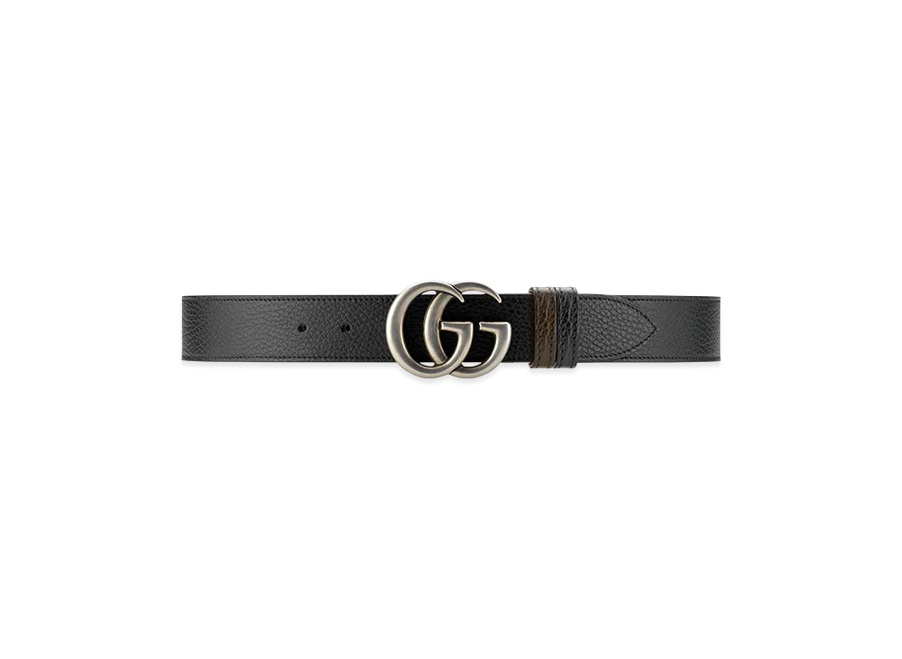 GUCCI Leather Reversible Belt "Black"