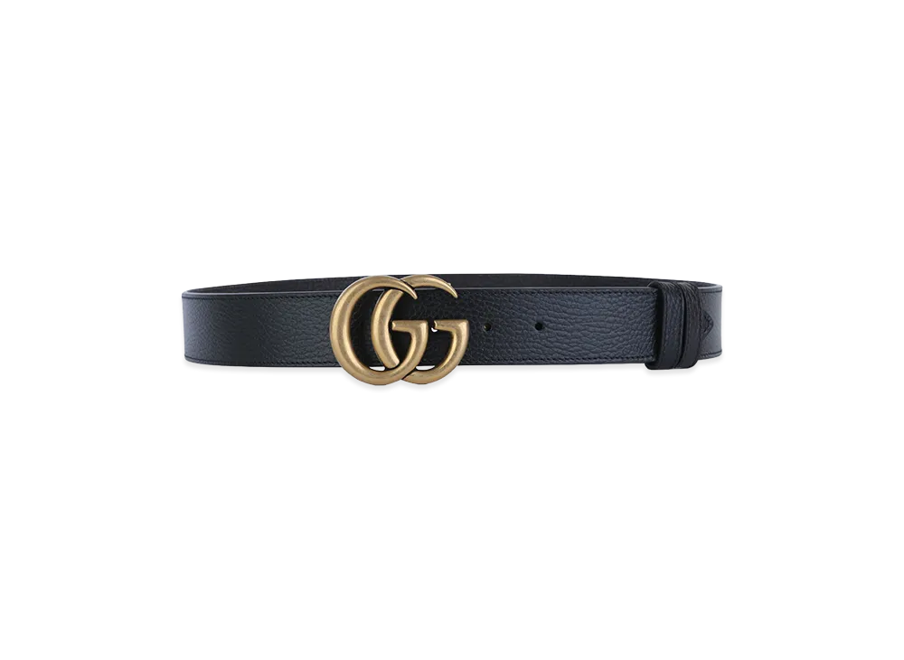 GUCCI Leather Reversible GG Belt "Black"