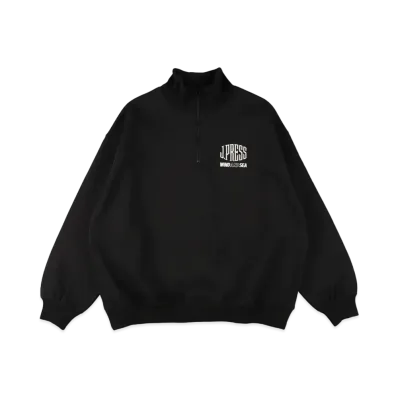 WIND AND SEA x J.PRESS ORIGINALS Half Zip Sweat "Black"