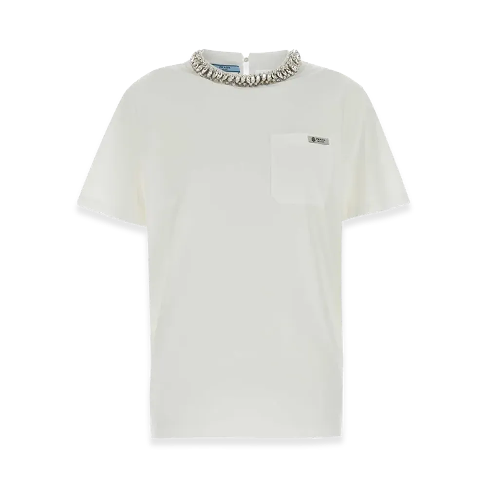 PRADA Wonen's Cotton T-Shirt "White"