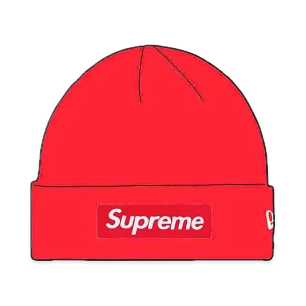 Supreme 16FW New Era Box Logo Beanie "Red"