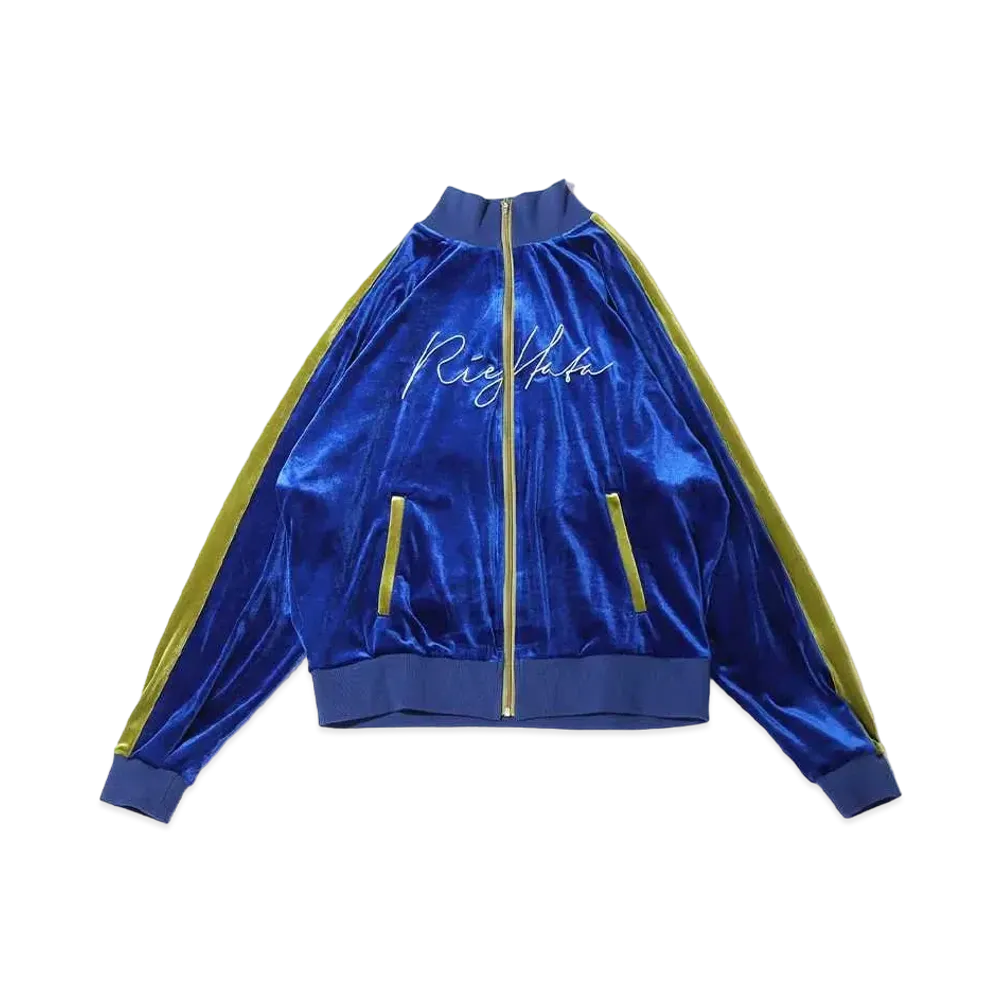 atmos pink x Riehata Velor Jersey Jacket "Blue"