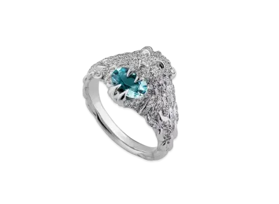 GUCCI Lionhead 18K Diamond Ring