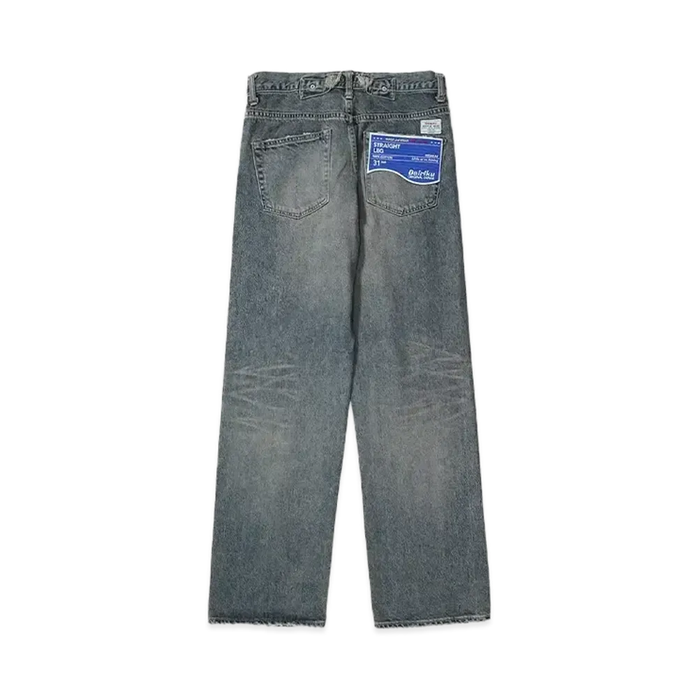 DAIRIKU Straight Vintage Denim Pants "INDIGO"