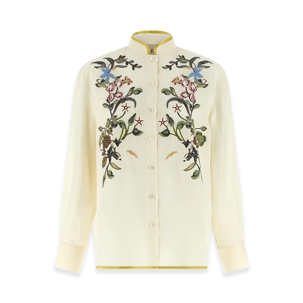 Valentino Garavani Women's Embroidery Shirt "Floral/Beige"