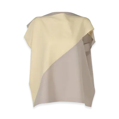 132 5. ISSEY MIYAKE Flat T Bi Color "Cream/Greige"