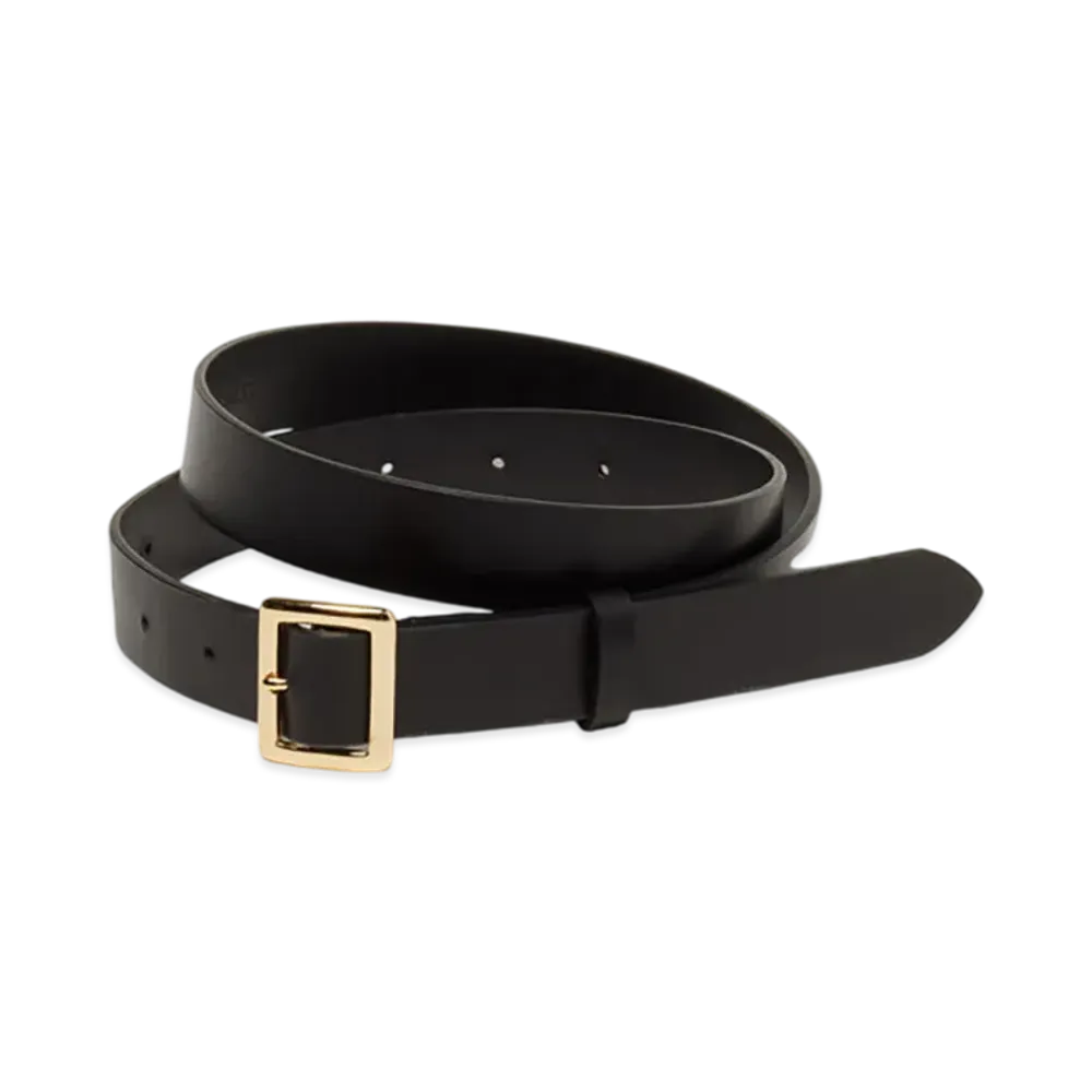 AURALEE Square Buckle Belt "Black"